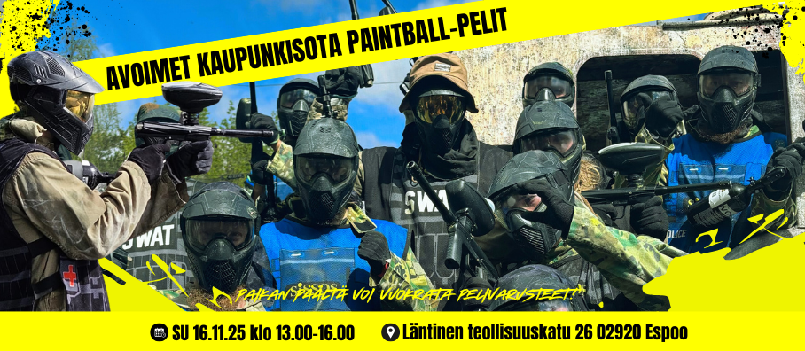 paintballkeskus banneri mobiili