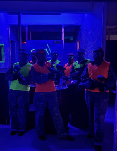 indoor arena group photo